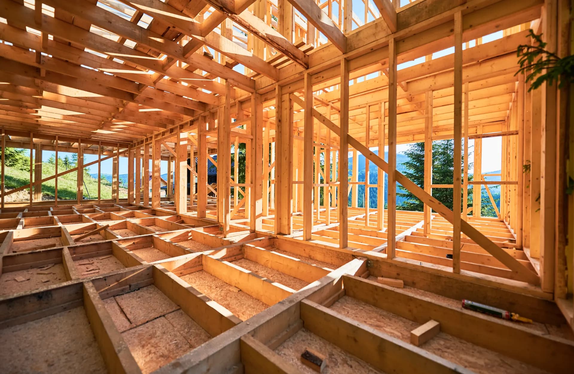 Custom home under construction in Jacksonville